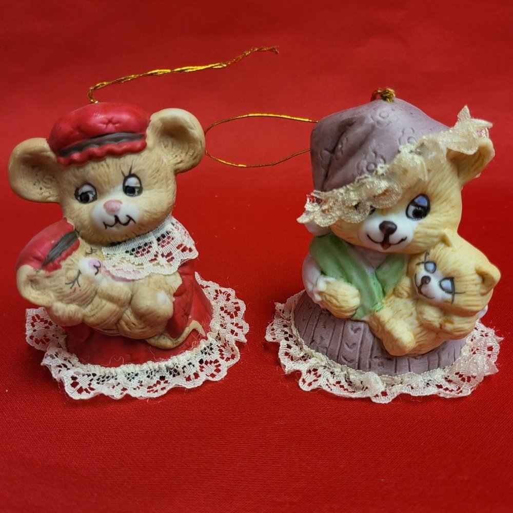 Jasco Soft n Snoozy Chimers Bisque Porcelain Christmas Ornament